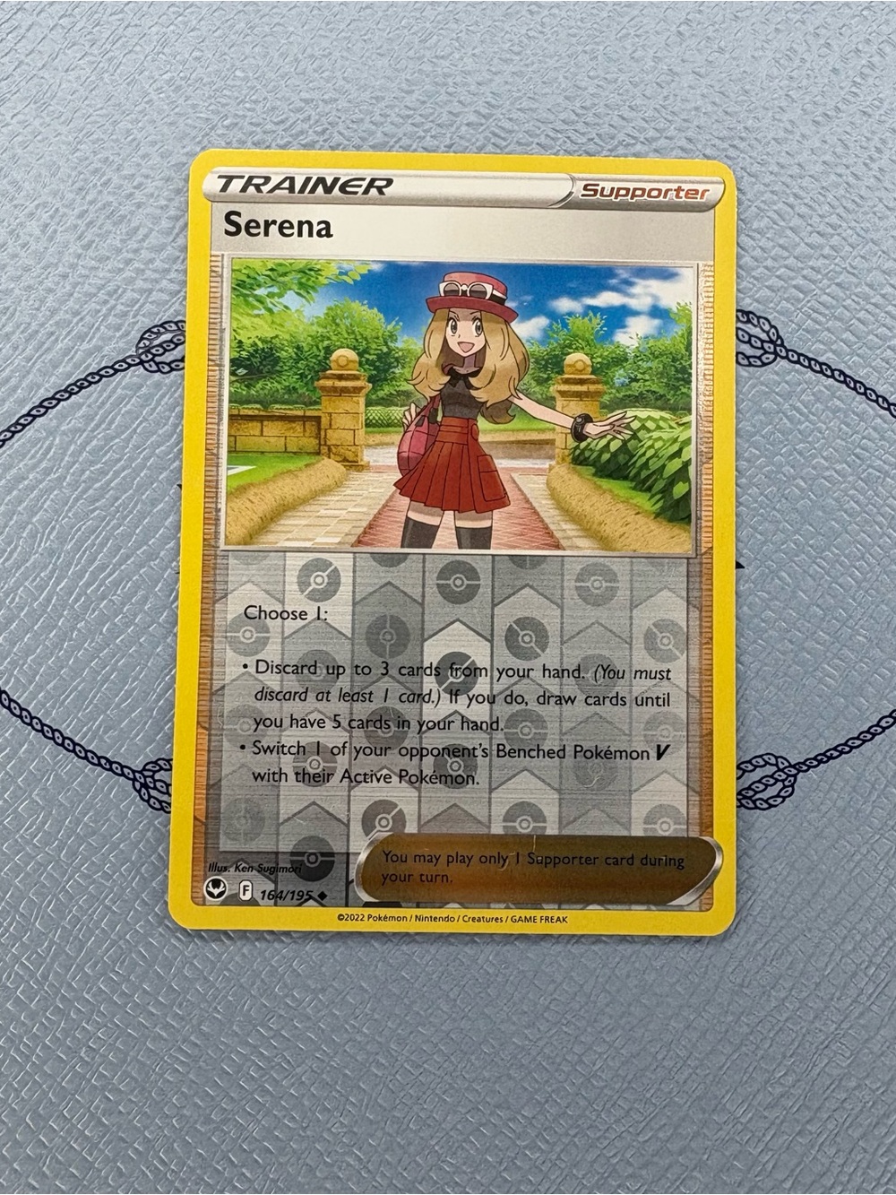 Pokemon Serena Trainer Card - Yellow, Red, Green, Blue